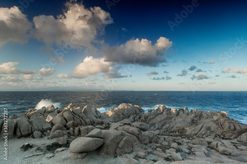 Rocks by the sea during a sunny day at Capo Testa, north of Sardinia, Italy.  © Andrea Raffin