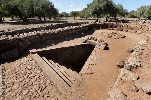 Bilde på lerret Ancient sacred well of Santa Cristina near Paulilatino, Oristano, Sardinia, Italy