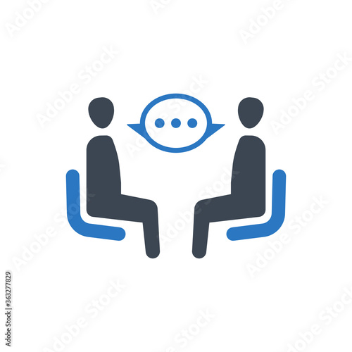 Business discusses Icon. Business, conversation, discussion, meeting (vector illustration)