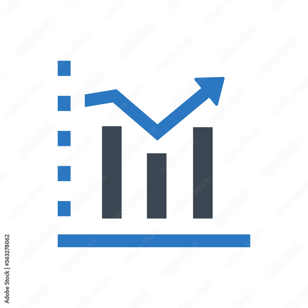 Graphical report Icon. Chart, analytics, statistics (vector illustration) Graphical report Icon. Chart, analytics, statistics (vector illustration)