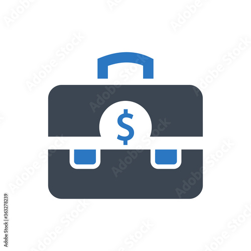 Budget plan Icon. Finance, money, investment, bag (vector illustration)