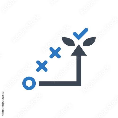 Tactical investment Icon. Strategy, tactics, plan (vector illustration)