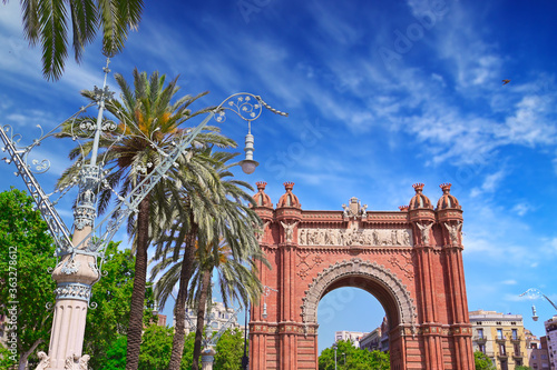 The Arc de Triomf in Barcelona, Spain.