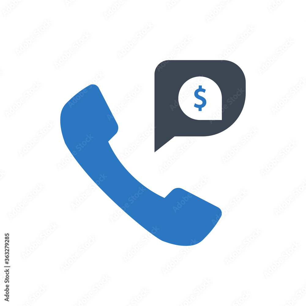 Business call Icon. (vector illustration)