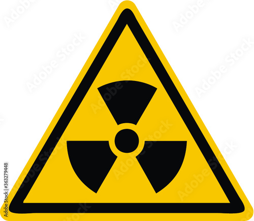 Radioactive Triangle Sign, vector Illustration.