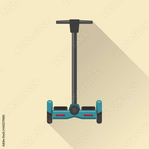 Flat style self-balancing scooter icon