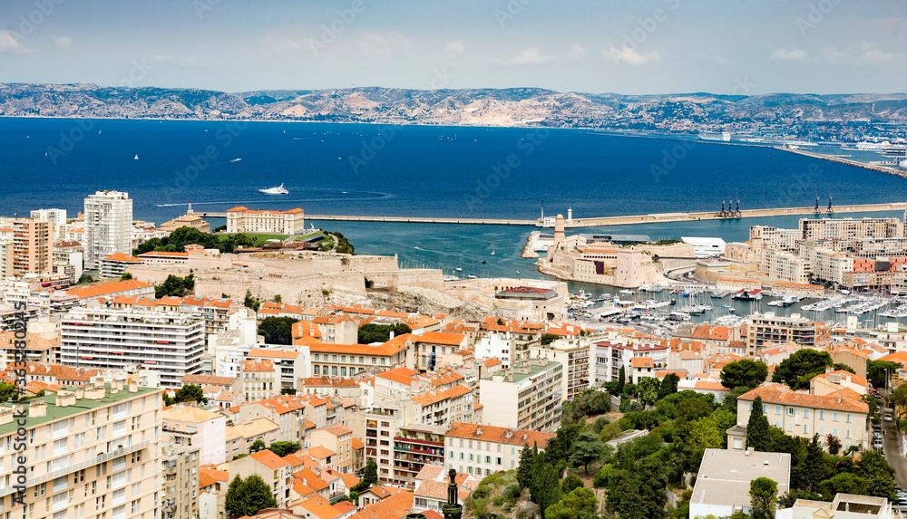 Marseille panorama at summer, France