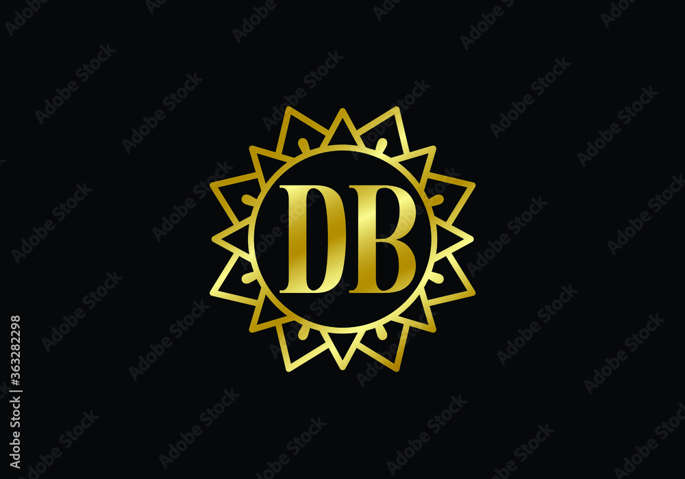 Initial Monogram Letter D B Logo Design Vector Template. D B Letter Logo Design Initial Monogram Letter D B Logo Design Vector Template. D B Letter Logo Design