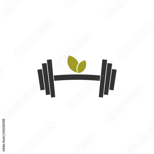 barbells eco vector design template illustration