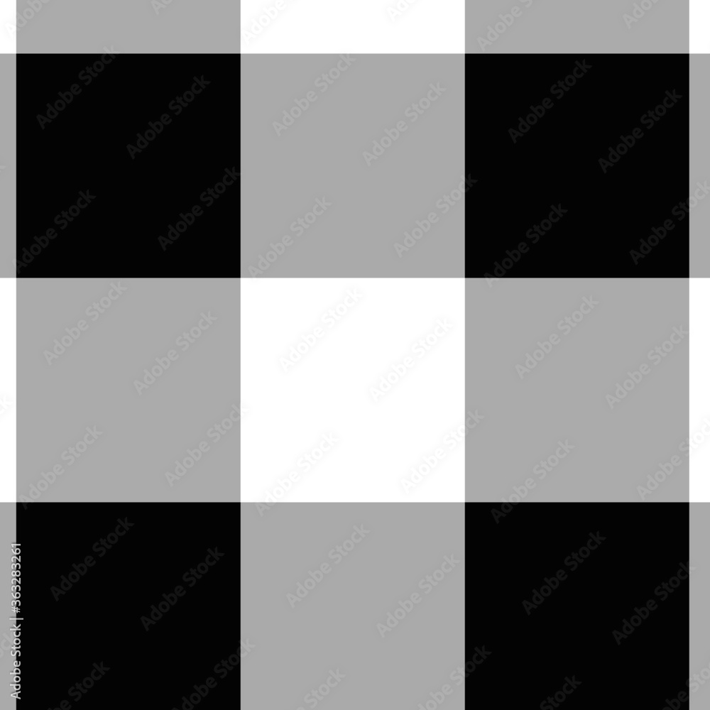 Fototapeta premium Black and white plaid large scale pattern in this 12x12 design element for backgrounds and patterns.