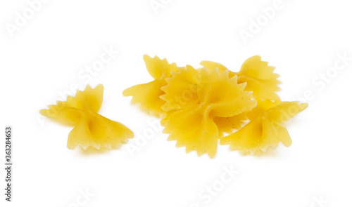 Traditional Italian pasta isolated on white background