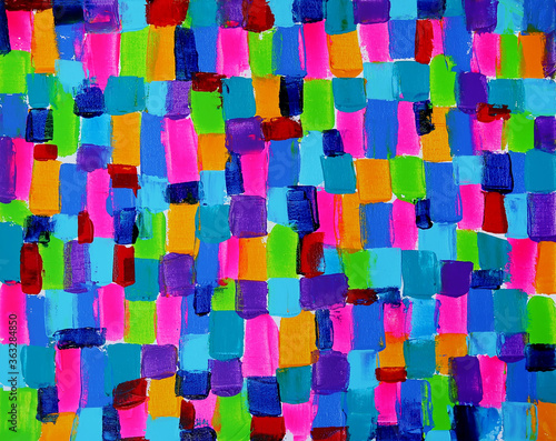 Abstract art painting background with bright colors