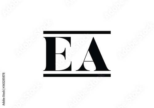 E A Initial Letter Logo design, Graphic Alphabet Symbol for Corporate Business Identity photo