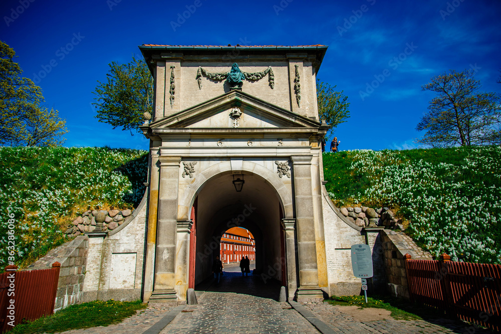 The interior side of the North Gate in the citadel Kastellet in Copenhagen