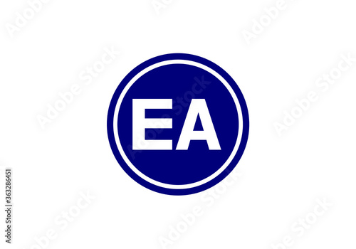 E A Initial Letter Logo design, Graphic Alphabet Symbol for Corporate Business Identity photo