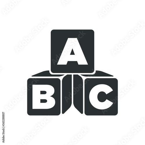 Alphabet blocks icon