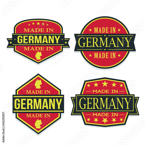 Made In Germany Approved Quality Seal Stamp Red Design Vector Art Badge.