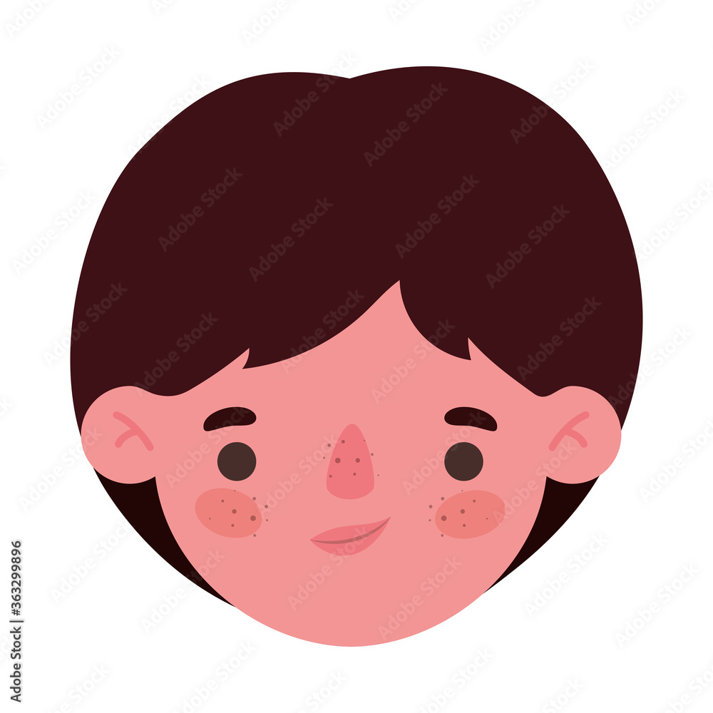 Boy head cartoon design, Kid childhood little people lifestyle casual person cheerful and cute theme Vector illustration Boy head cartoon design, Kid childhood little people lifestyle casual person cheerful and cute theme Vector illustration