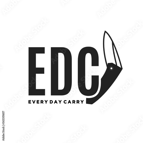 EDC, Everyday Carry Vector Illustration Background