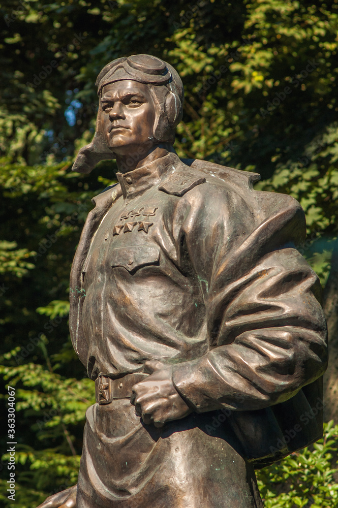 monument to the military pilot Ivan Kozhedub in Kyiv monument to the military pilot Ivan Kozhedub in Kyiv