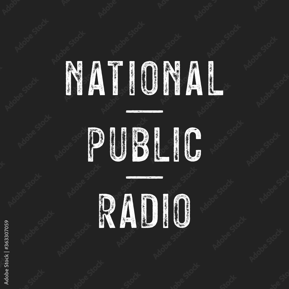 National Public Radio Vector Text Illustration Background National Public Radio Vector Text Illustration Background