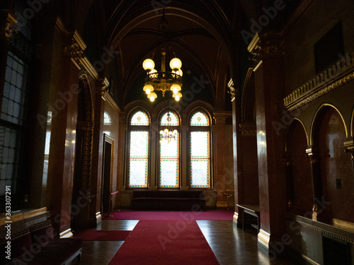 interno del parlamento di Budapest
