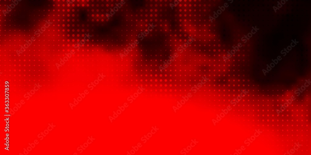 Dark Red vector background with bubbles. Illustration with set of shining colorful abstract spheres. Pattern for business ads.