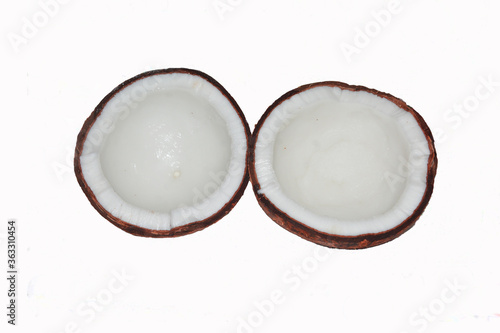 Coconut isolated in white background
