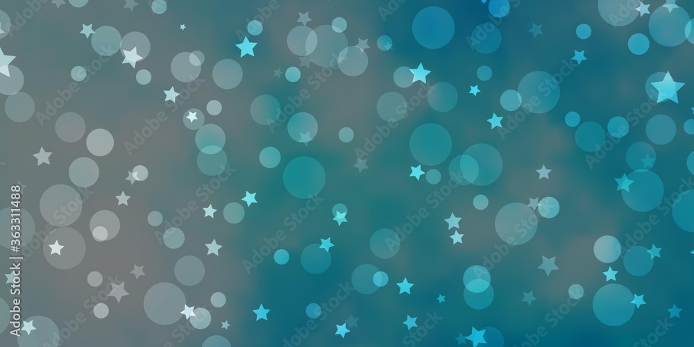 Light BLUE vector pattern with circles, stars. Abstract design in gradient style with bubbles, stars. Template for business cards, websites. Light BLUE vector pattern with circles, stars. Abstract design in gradient style with bubbles, stars. Template for business cards, websites.