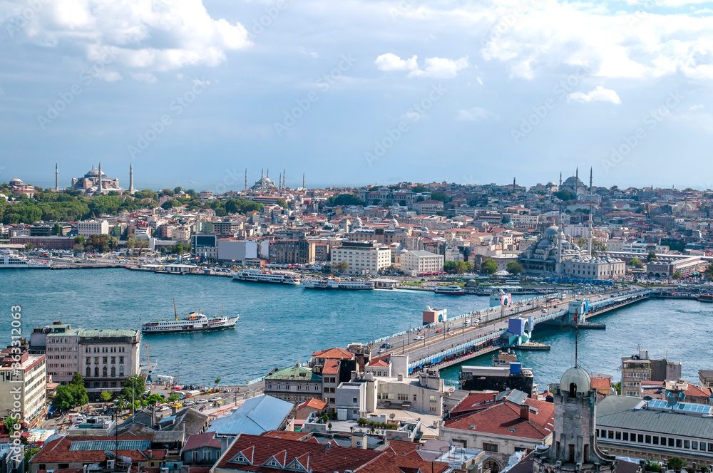 Istanbul, Turkey, View from Galata Tower.