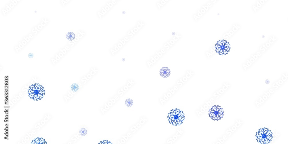 Light pink, blue vector doodle texture with flowers. Light pink, blue vector doodle texture with flowers.