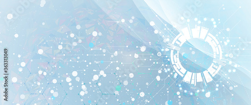 Technology data background, idea of global business solution