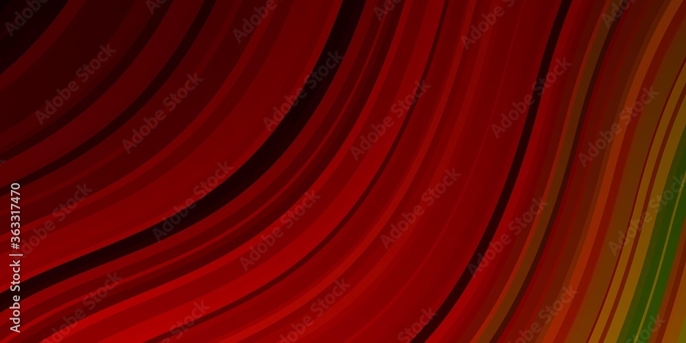 Fototapeta premium Dark Multicolor vector backdrop with bent lines. Abstract gradient illustration with wry lines. Template for your UI design.