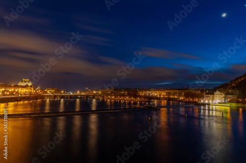 night view of the river