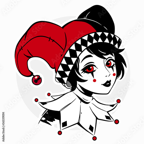 image of a beautiful joker girl