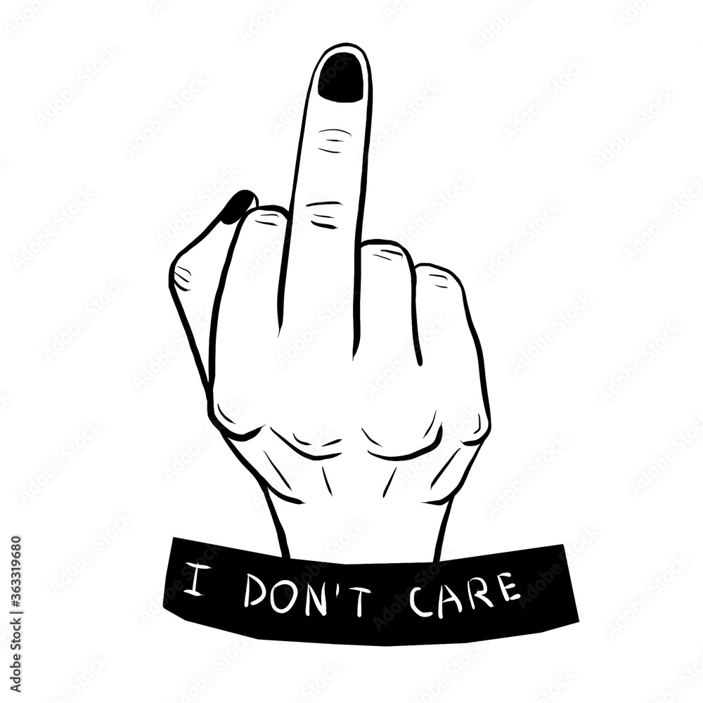 I don't care. Hand sign Stock Vector | Adobe Stock