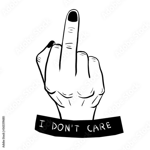 I don't care. Hand sign