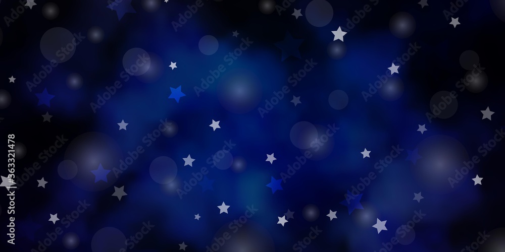 Dark BLUE vector background with circles, stars. Abstract illustration with colorful spots, stars. Texture for window blinds, curtains. Dark BLUE vector background with circles, stars. Abstract illustration with colorful spots, stars. Texture for window blinds, curtains.