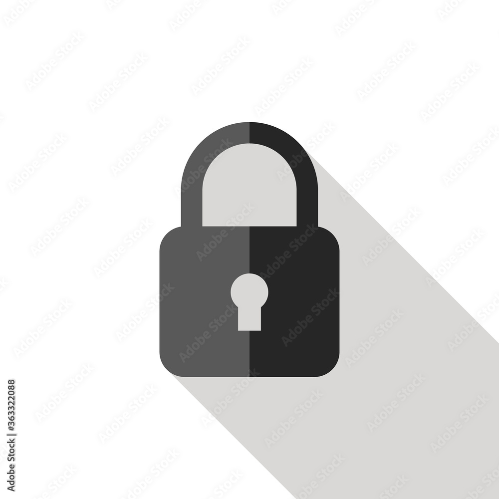 Lock vector icon concept. Flat icon Lock. Lock vector icon concept. Flat icon Lock.