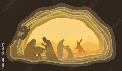 Εκτύπωση καμβά Christ Life Path