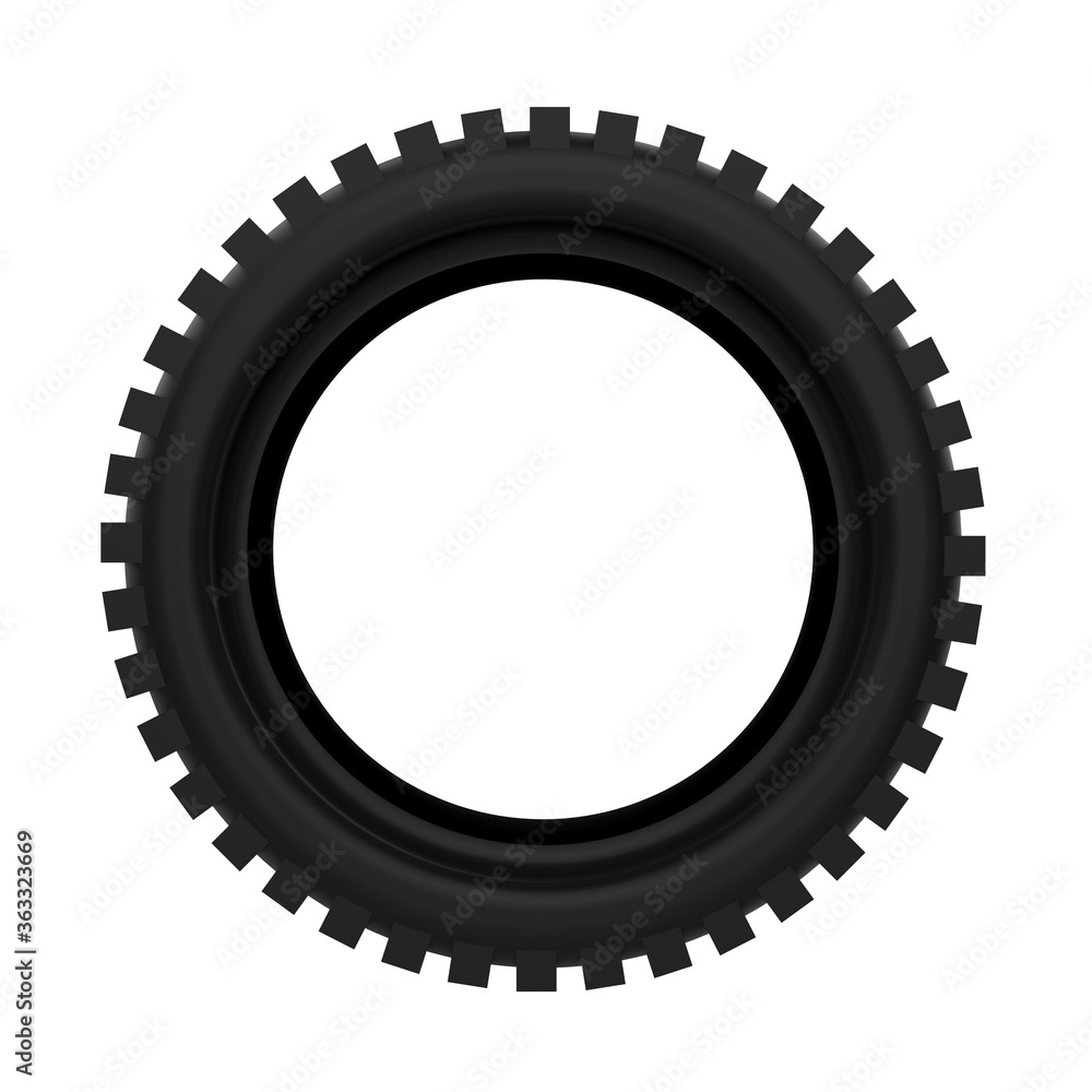 Front view of heavy truck wheel isolated on white. 3D illustration. Front view of heavy truck wheel isolated on white. 3D illustration.