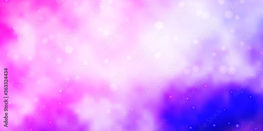 Light Purple, Pink vector pattern with abstract stars. Colorful illustration in abstract style with gradient stars. Pattern for new year ad, booklets.