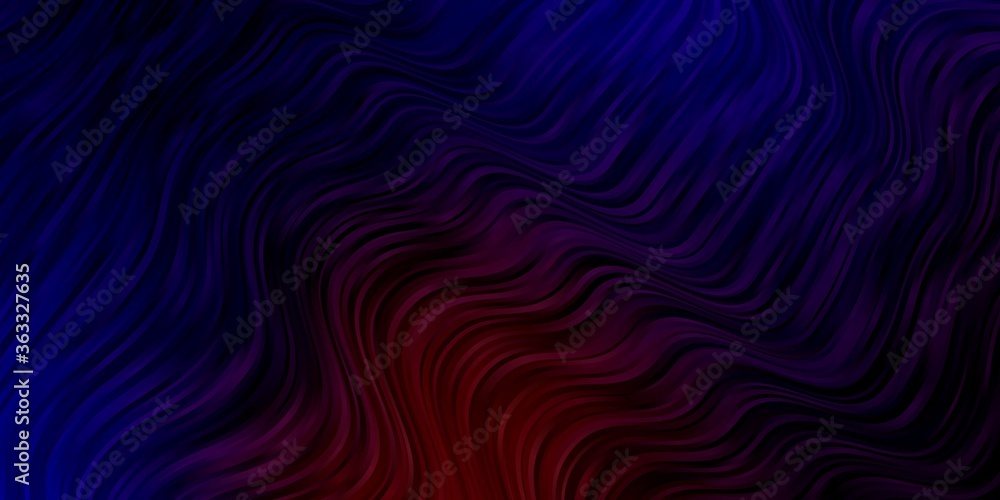 Dark Blue, Red vector background with bows. Colorful illustration in circular style with lines. Template for cellphones.