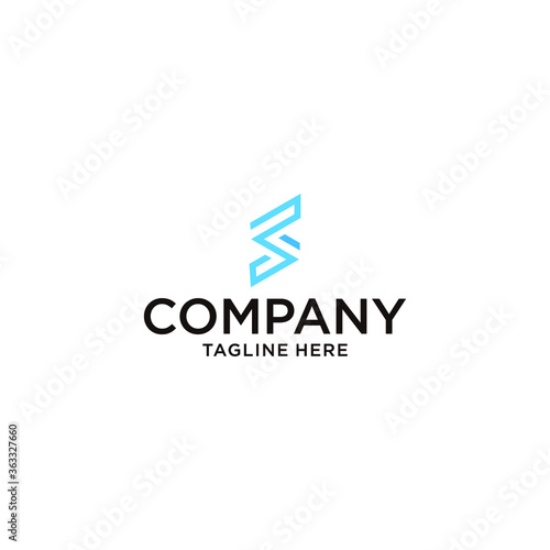 Cool S letter logo. Great brand for companies related to technology, Digital, Artificial Intelligence, Minds, Machines, Build ideas, communications, media, etc.