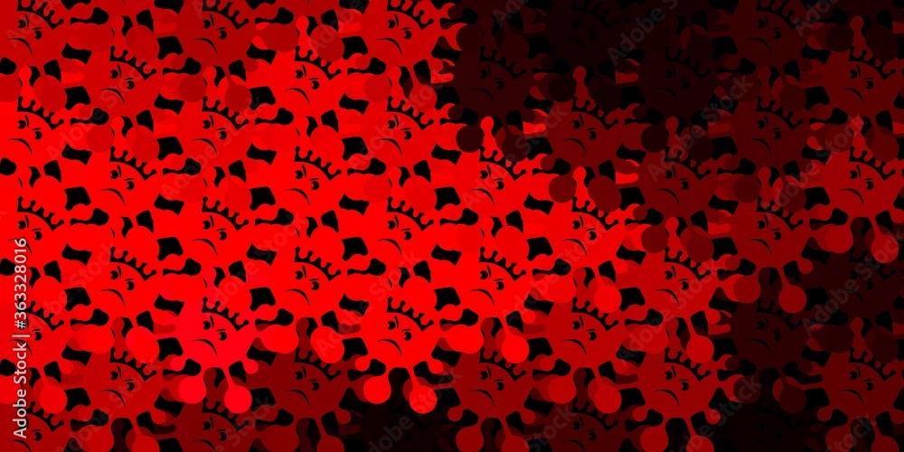 Dark pink, red vector template with flu signs. Dark pink, red vector template with flu signs.