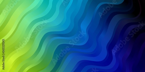 Light Multicolor vector backdrop with circular arc. Bright illustration with gradient circular arcs. Pattern for booklets, leaflets.