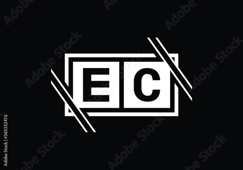 Initial Monogram Letter E C Logo Design Vector Template. E C Letter Logo Design