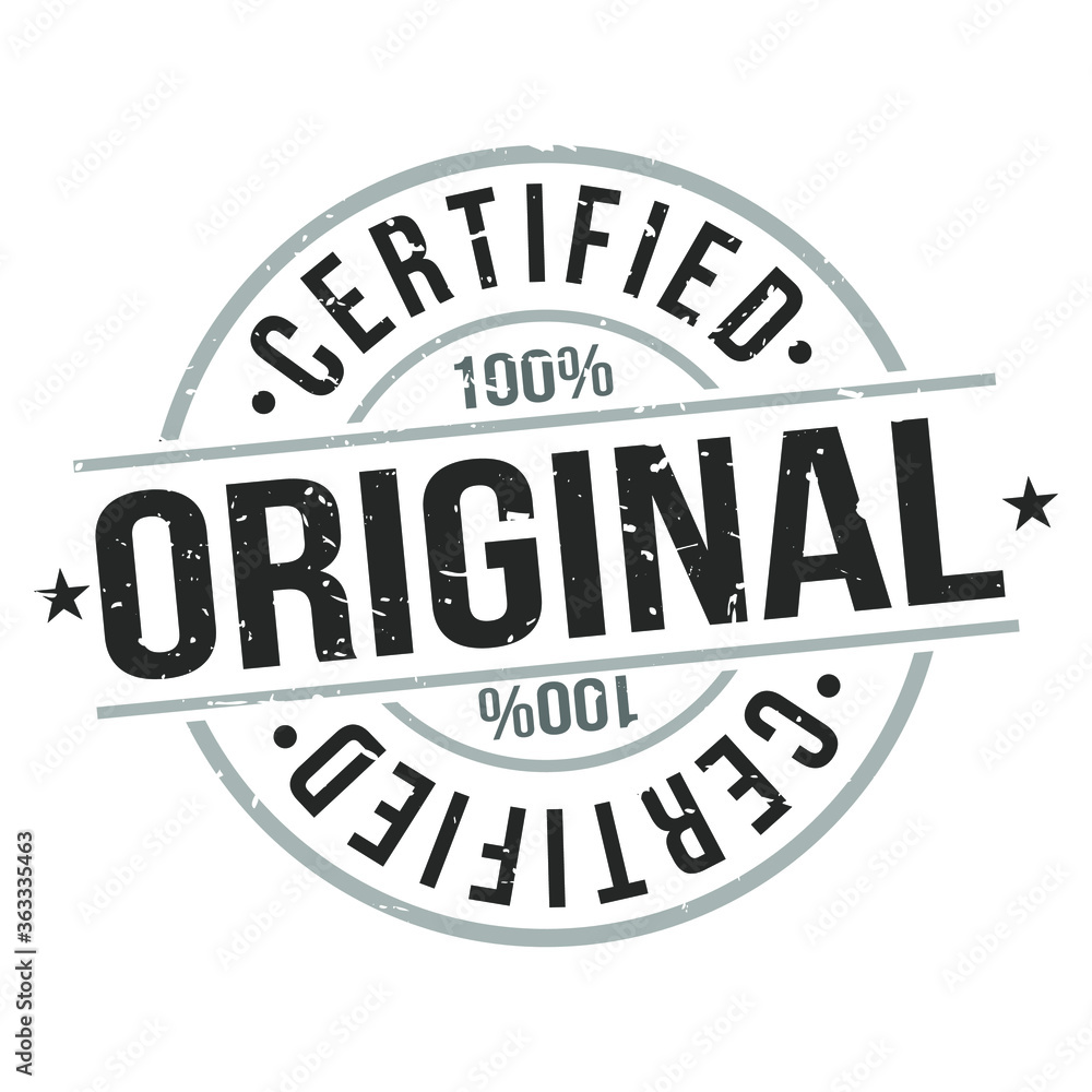 Original Certified Quality Original Stamp Design Vector Art Round Seal Badge.