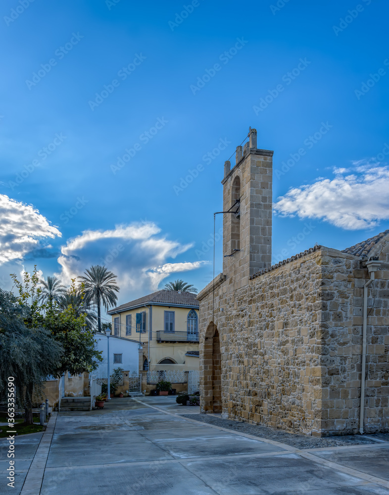 Belltower of the Panagia Chrysaliniotissa (Our Lady of the Golden Flax) church, which is believed to be the oldest Byzantine church in Nicosia (Lefkosia), Cyprus.
