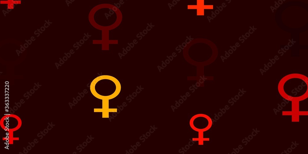 Light Red vector background with woman symbols. Light Red vector background with woman symbols.